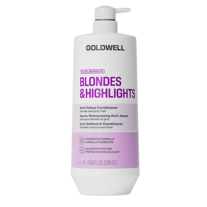 Goldwell Dualsenses Blonde & Highlights Anti-yellow Condtioner 1000ml - balsamo capelli biondi