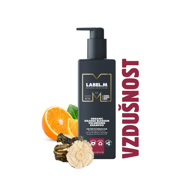 Objemový šampon pro lepší pružnost a hydrataci Organic Orange Blossom