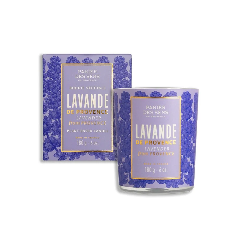 Bougie Lavande Iconique 180g – Cire végétale & parfum relaxant