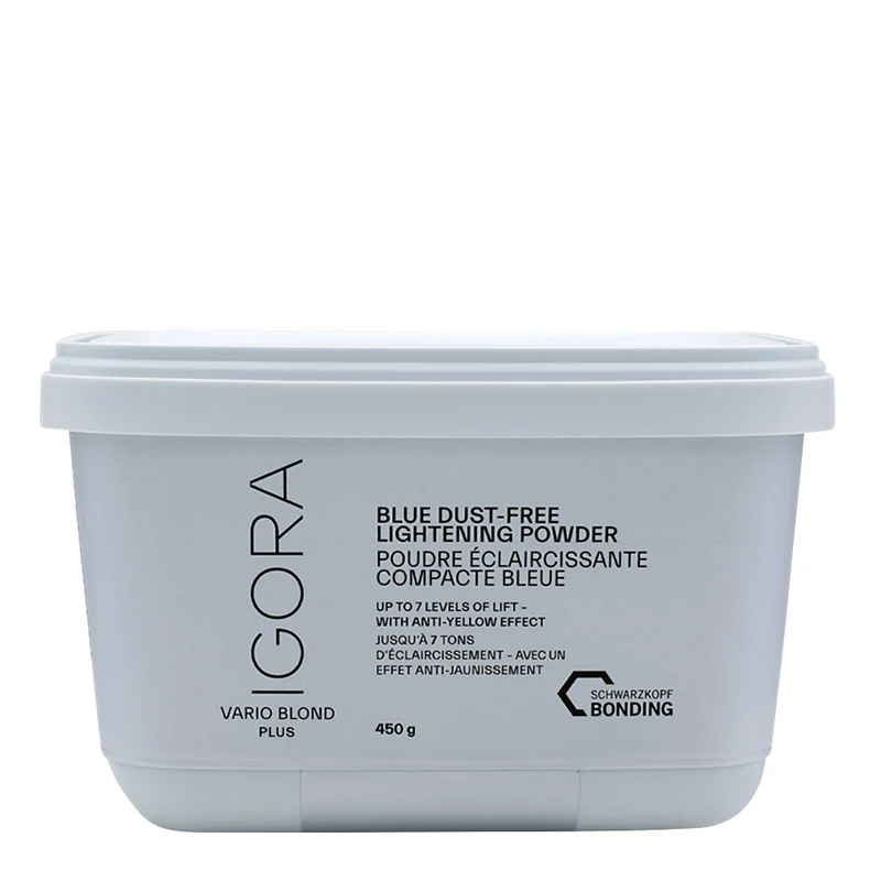 Schwarzkopf Professional Igora Vario Blond Plus Blue Dust Free Lightening Powder 450gr - polvere decolorante anti giallo