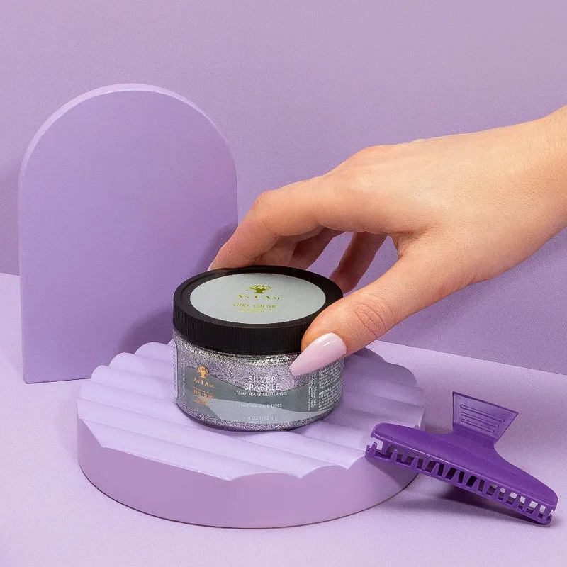 Krulkleur Glitter Zilver Fonkel