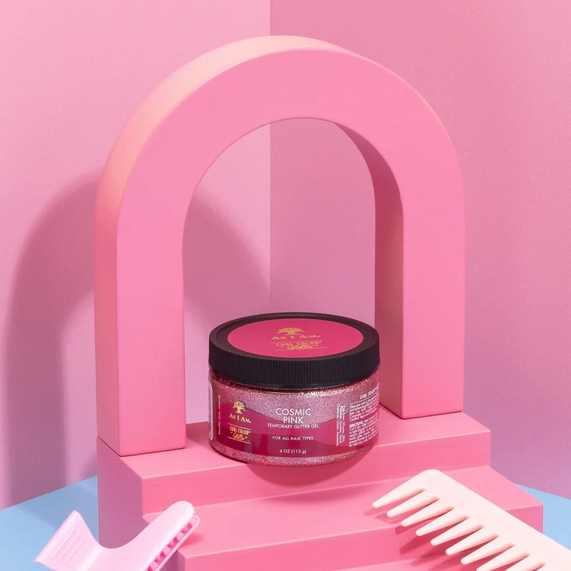 Krulkleur Glitter Kosmisch Roze