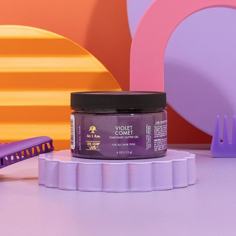 Krulkleur Glitter Violet Comet