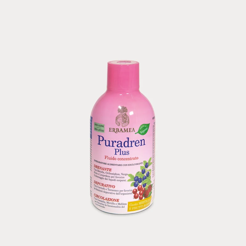 Fluido Concentrato gusto Mirtillo e Frutti Rossi Puradren Plus