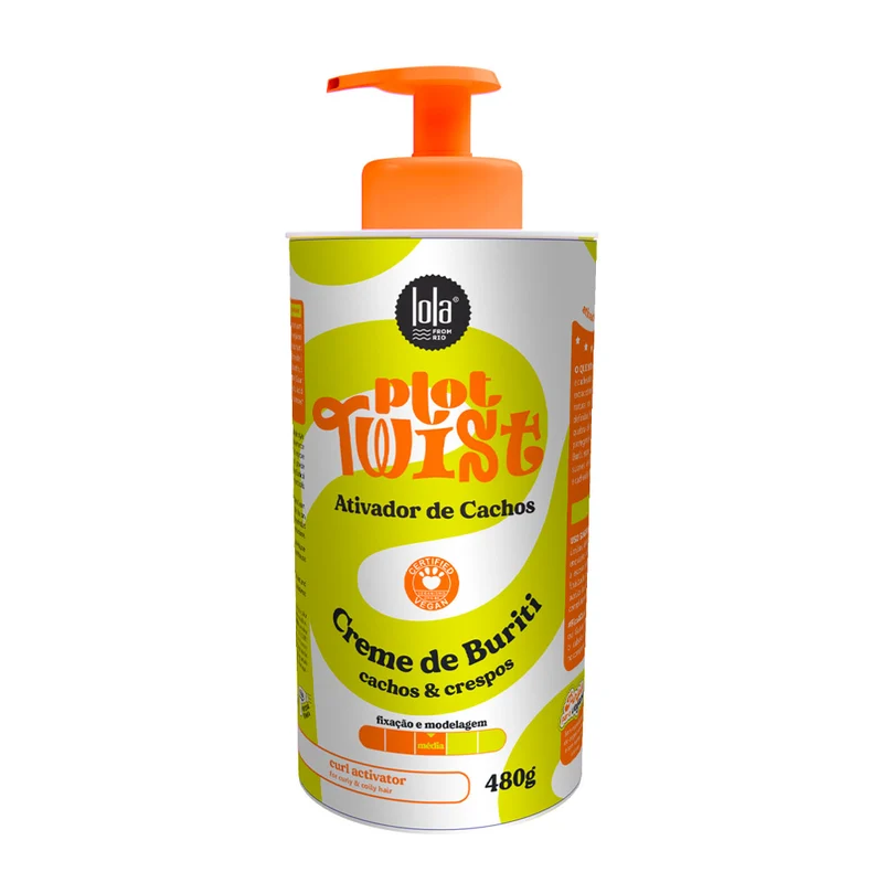 Lola From Rio Plot Twist Activador De Cachos Creme De Buriti 480gr - crema capelli crespi e ricci