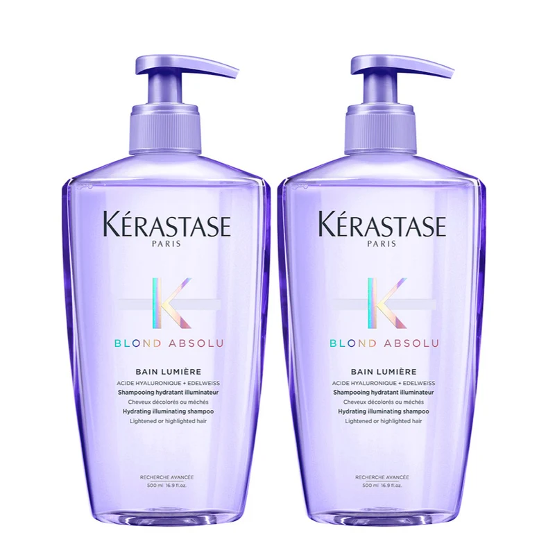 Kerastase Blond Absolu Bain Lumiere Kit 2 Shampoo illuminante capelli biondi 500ml + 500ml