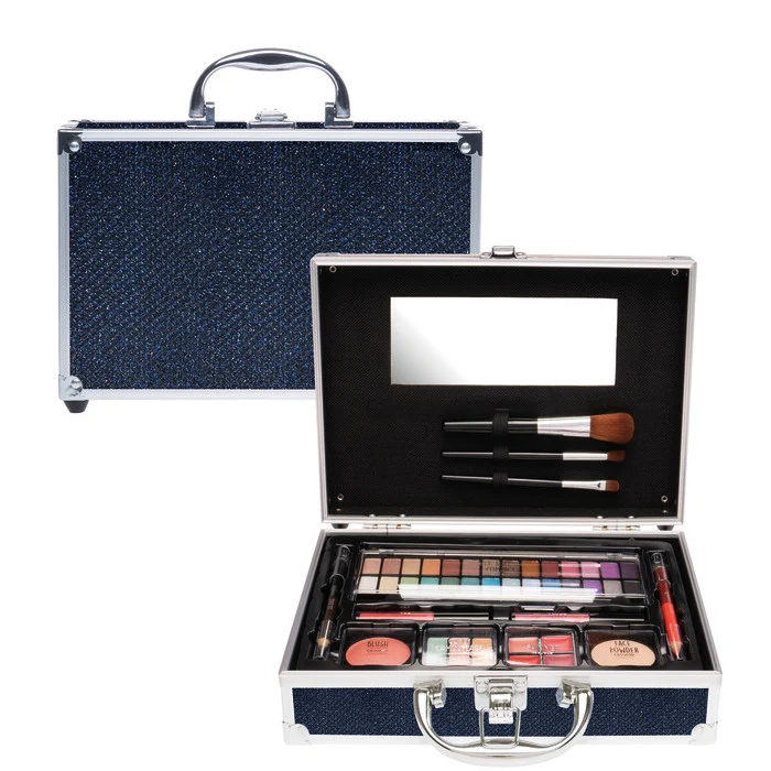 Naima Cosmetic Case Make-up Black Blue Glitter
