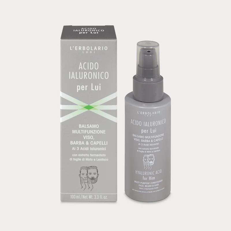 Balsamo Viso, Barba & Capelli Acido Ialuronico per Lui
