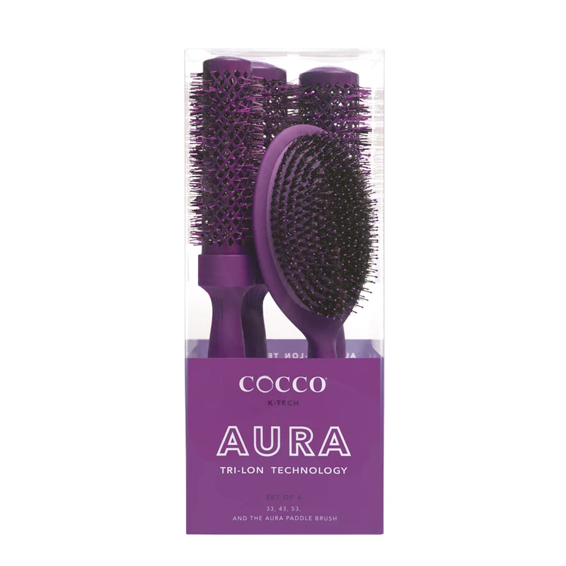 Cocco Aura Brush Set Purple 4pz - set di spazzole