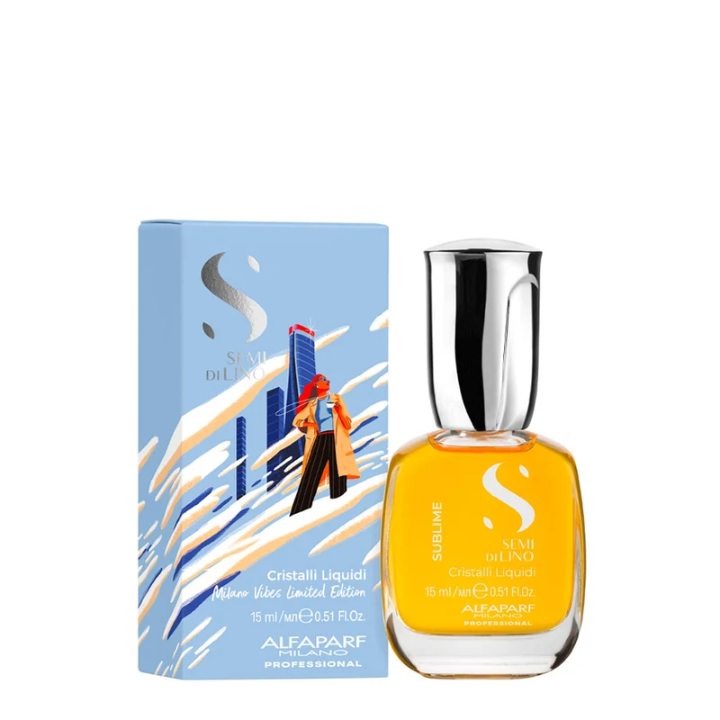 Alfaparf Milano Semi Di Lino Sublime Cristalli Liquidi Milano Vibes Blue Limited Edition 15ml - siero illuminante
