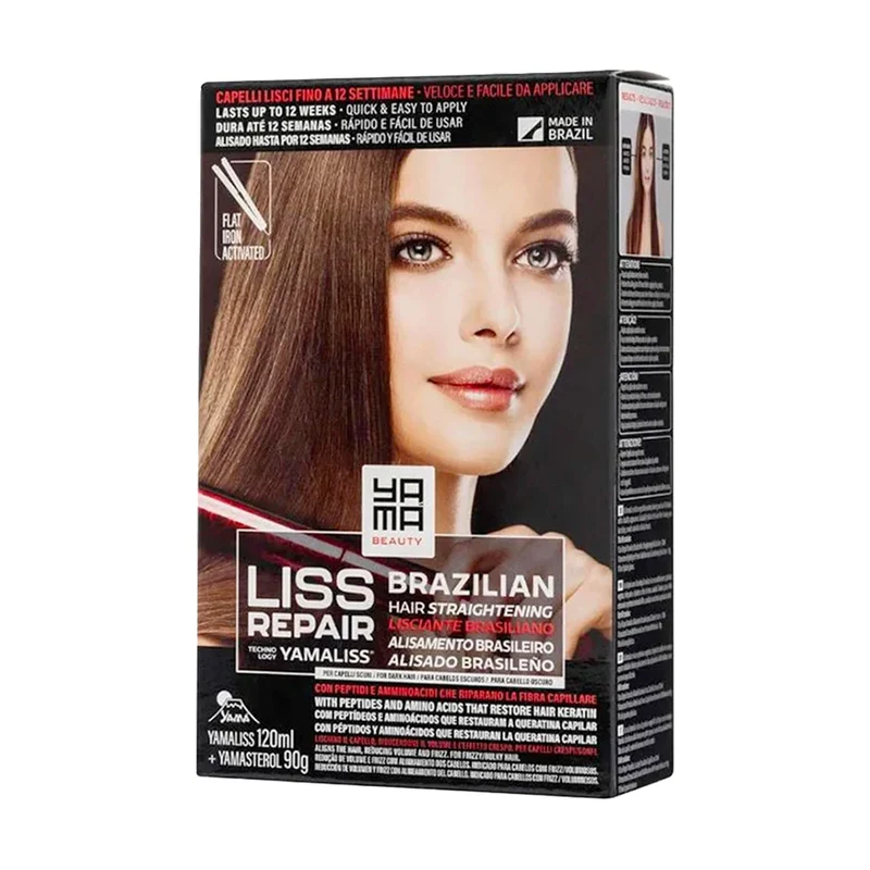 Kit YAMA Liss Repair Lisciante Brasiliano 120 + 90 ml Capelli Scuri