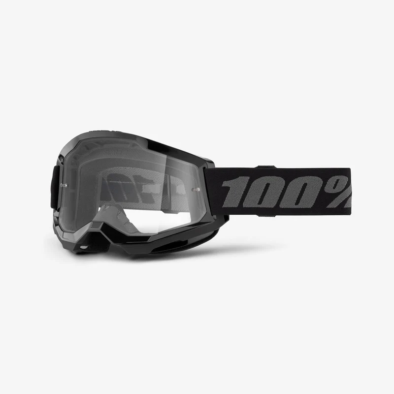 Maschera 100% STRATA 2 Junior Nero Lente Chiara