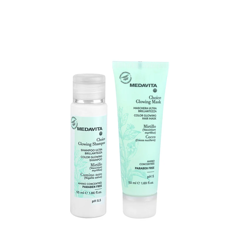 Medavita Choice Glowing Shampoo Lucidante 55ml e Maschera 50ml