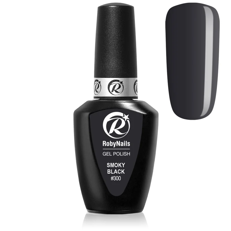 Gel Polish 300 Smoky Black Roby Nails 8 ml