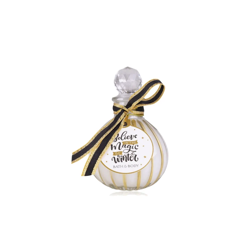 Bagnoschiuma Winter Magic bottiglia vetro decorata 130 ml
