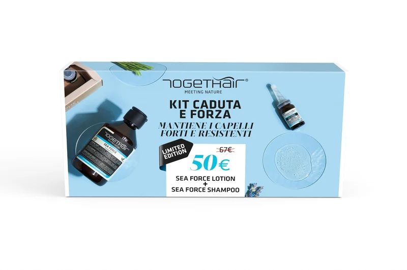 Kit Caduta e Forza Togethair - Sea Force Shampoo 250 ml - Sea Force Lotion 12 fiale da 7 ml