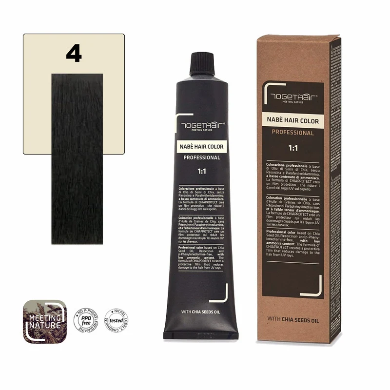 Nabe’ Hair Color Vegan nr. 4 Castano Togethair 100 ml
