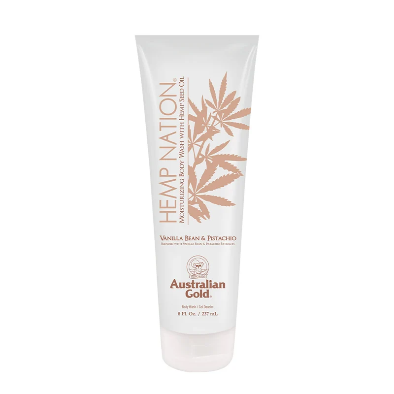 Australian Gold Hemp Nation Vanilla Bean & Pistacho Body Wash 237ml - detergente corpo nutriente