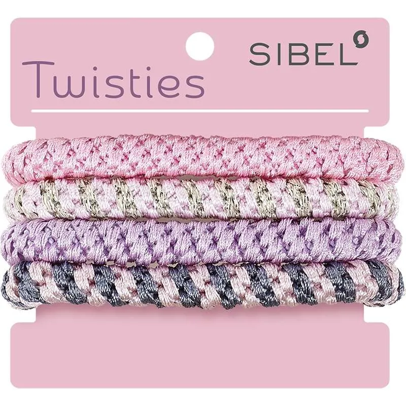Elastici per capelli misura grande conf. 4 pz colori rosa/oro/grigio