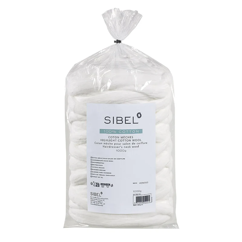 Sibel Cotton Mèches Highlighting Cotton Wool 1000gr - cotone per mèches