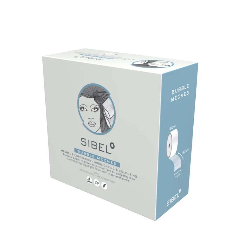 Sibel Bubble Mèches Self-Heating Highlighting Foam Roll 50m - cartine per schiaritura