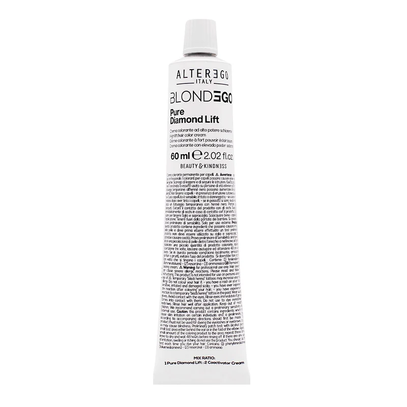 Alterego Blondego Pure Diamond Lift 60ml - crema colorante schiarente cenere