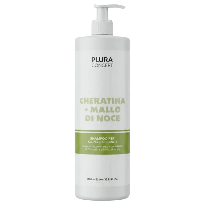 Shampoo Capelli Sfibrati Plura Concept Cheratina e Mallo di Noce 1000 ml