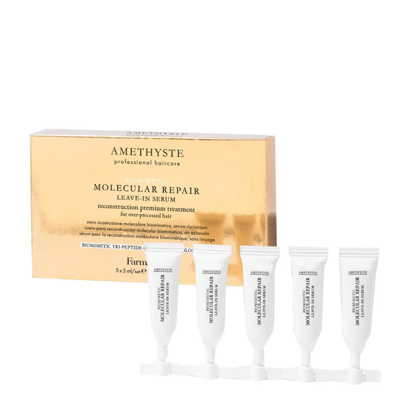 Farmavita Amethyste Biommetic Molecular Repair Leave-in Serum 5x5ml - siero capelli danneggiati