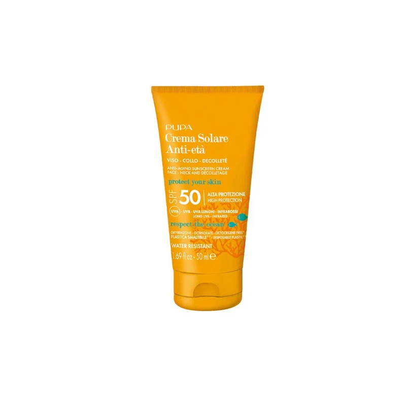 Crema solare Anti-età Viso Collo e Decolleté