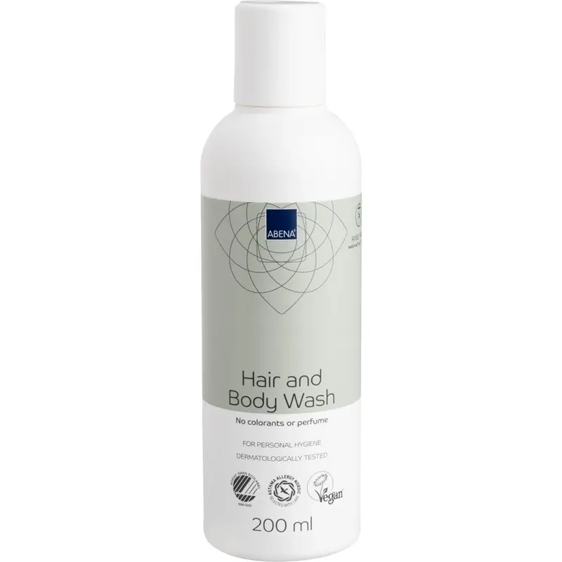 Abena Shower Gel and Leave-in Shampoo, 200 ml