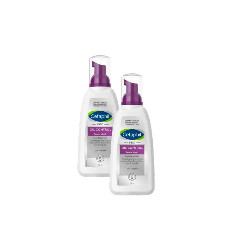 Cetaphil DermaControl Cleansing Foam 235 ml, pack of 2
