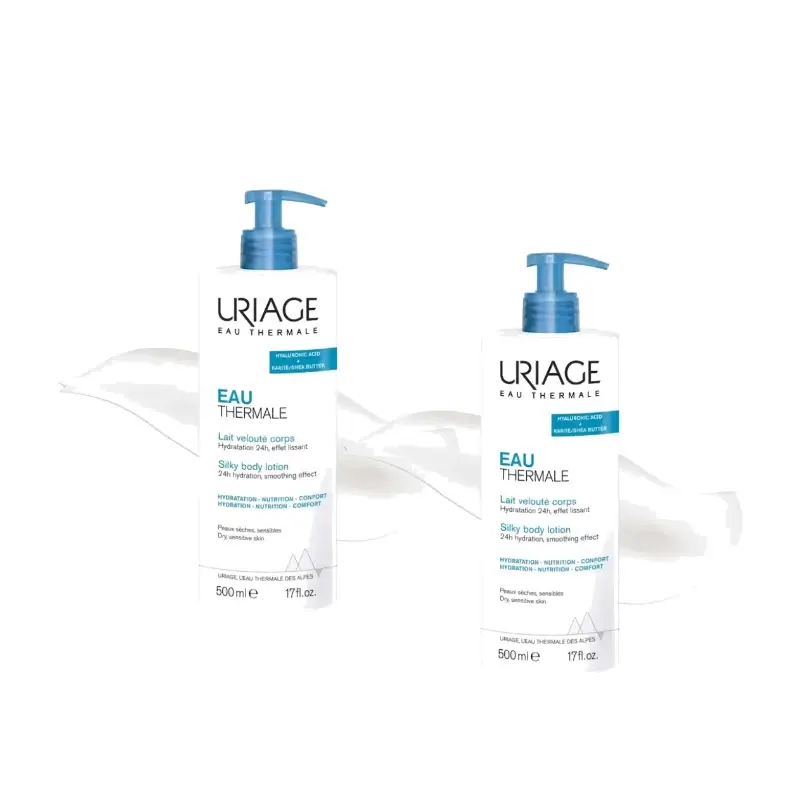 Uriage Silky Moisturising Lotion 500 ml, pack of 2
