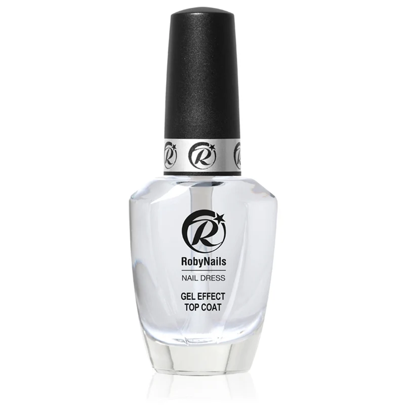 Smalto per Unghie Nail Dress Gel Effect Top Coat fissativo 10 ml Roby