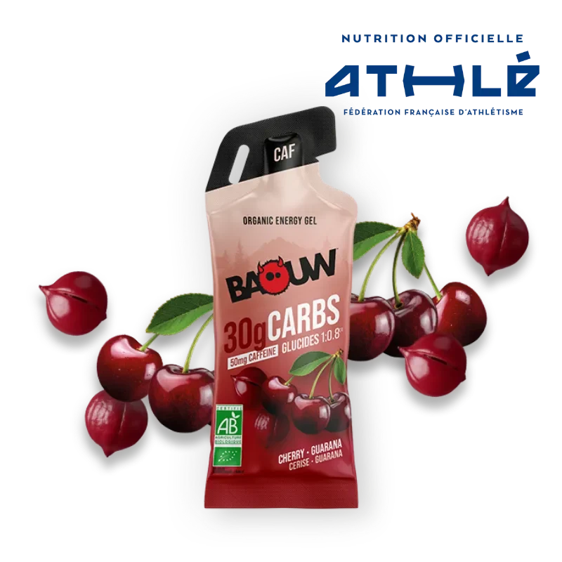 Gel Energetico BAOUW Ciliegia/Guarana/Cafeinato (44g)