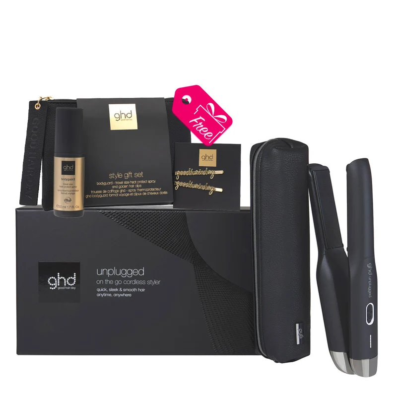 Ghd Unplugged Black + Style Gift Set OMAGGIO