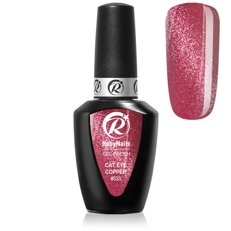 Gel Polish Cat Eye 533 Copper Robynails 8 ml
