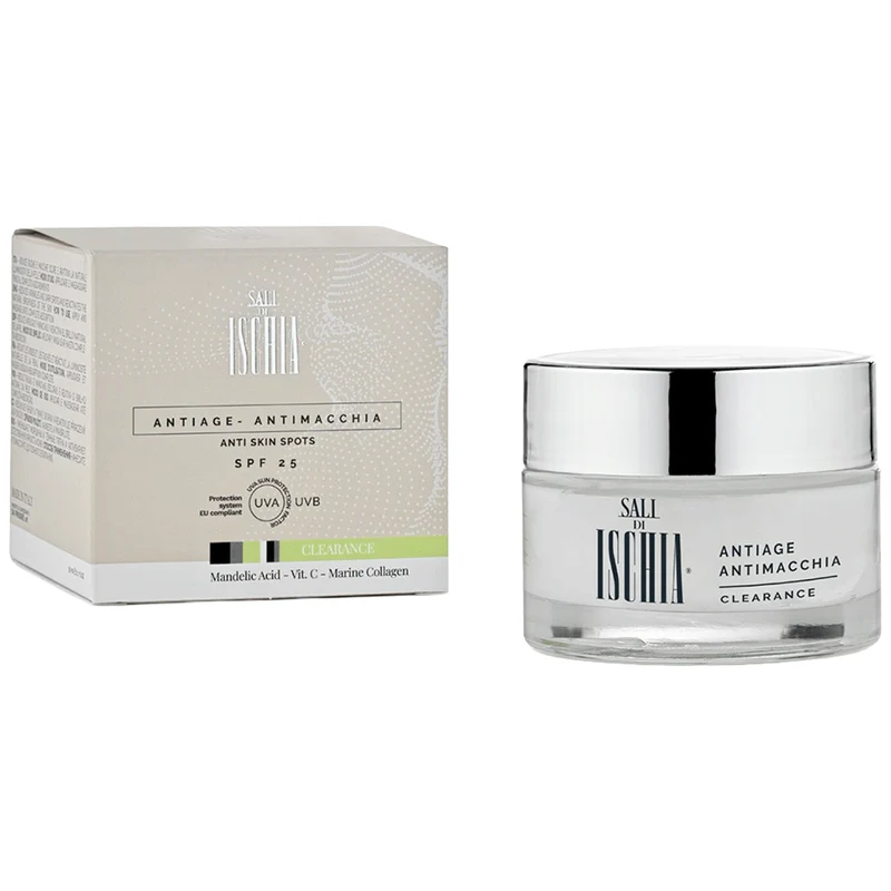 Crema Viso Antiage Antimacchia Spf 25 Clearance 50 ml Sali di Ischia