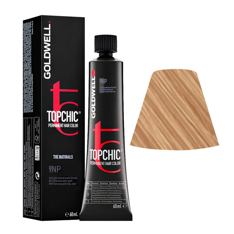 Goldwell Topchic Tube 9NP Very Light Natural Pearl Blonde 60ml - colore permanente in tubo