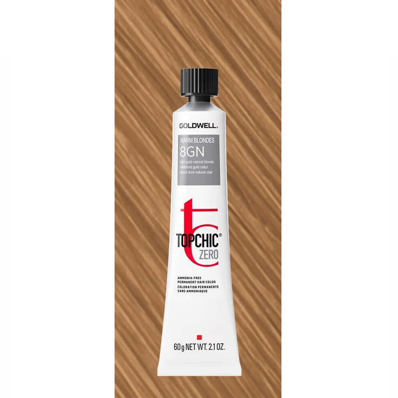 8GN Topchic Zero Warm Blondes Light Gold Natural Blonde tb 60ml - colorazione permanente senza ammoniaca