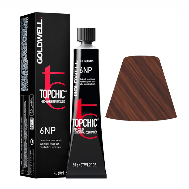 Goldwell Topchic Tube 6NP Dark Natural Pearl Blonde 60ml - colore permanente in tubo