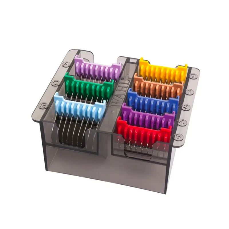 Wahl Pro Pet Stainless Steel Attachment Combs – set da 8 rialzi con dispenser