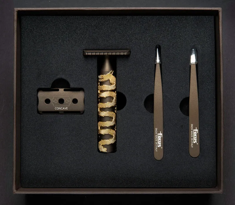 Rasoio Double Edge Milano Razor Gold Snake Ceramic Fusion Focus 1915