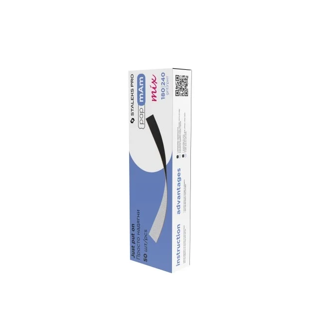 Lima Ricambio doppia faccia PapmAm 180/240 grit Staleks Pro conf.50pz