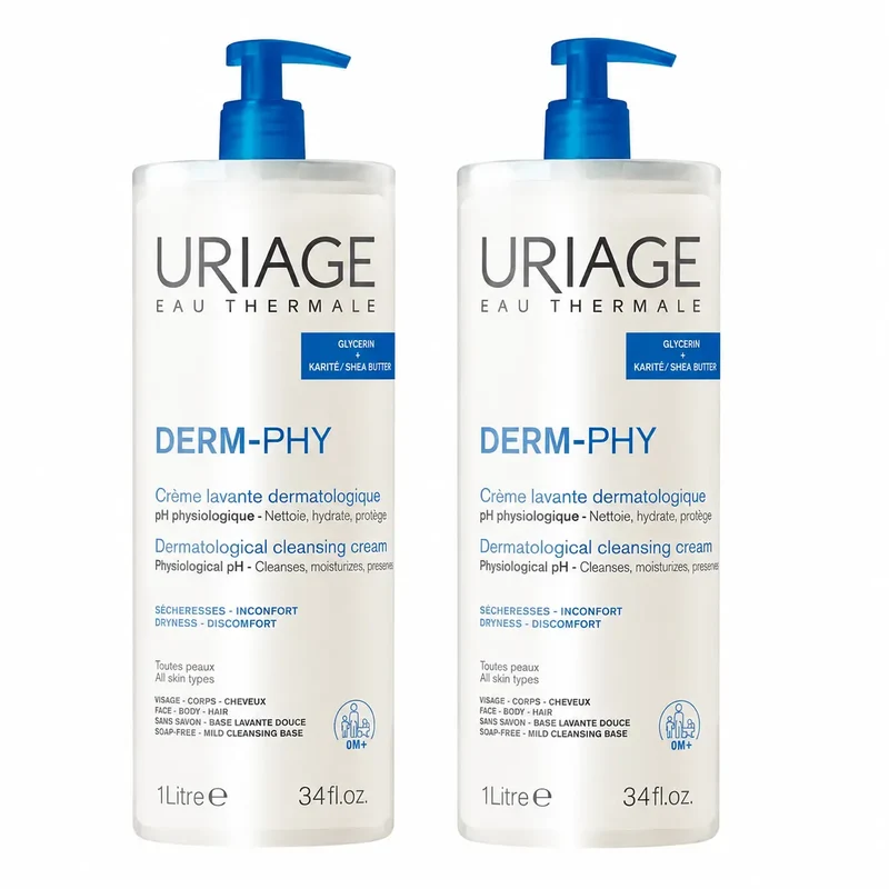 Uriage Cleansing Cream 1000 ml, pack of 2