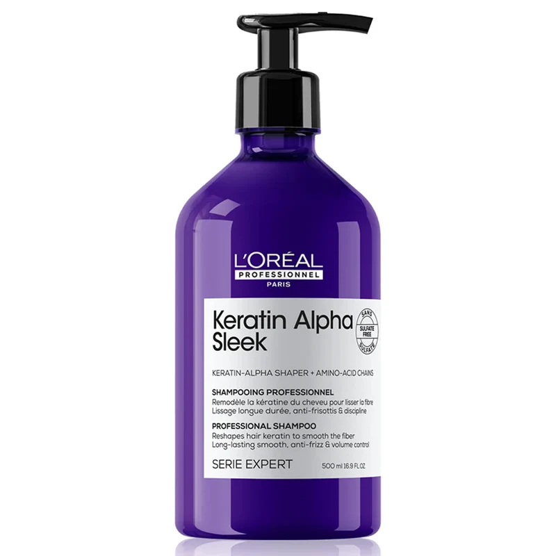 Shampoo Keratin Alpha Sleek Serie Expert 500 ml L'Oreal