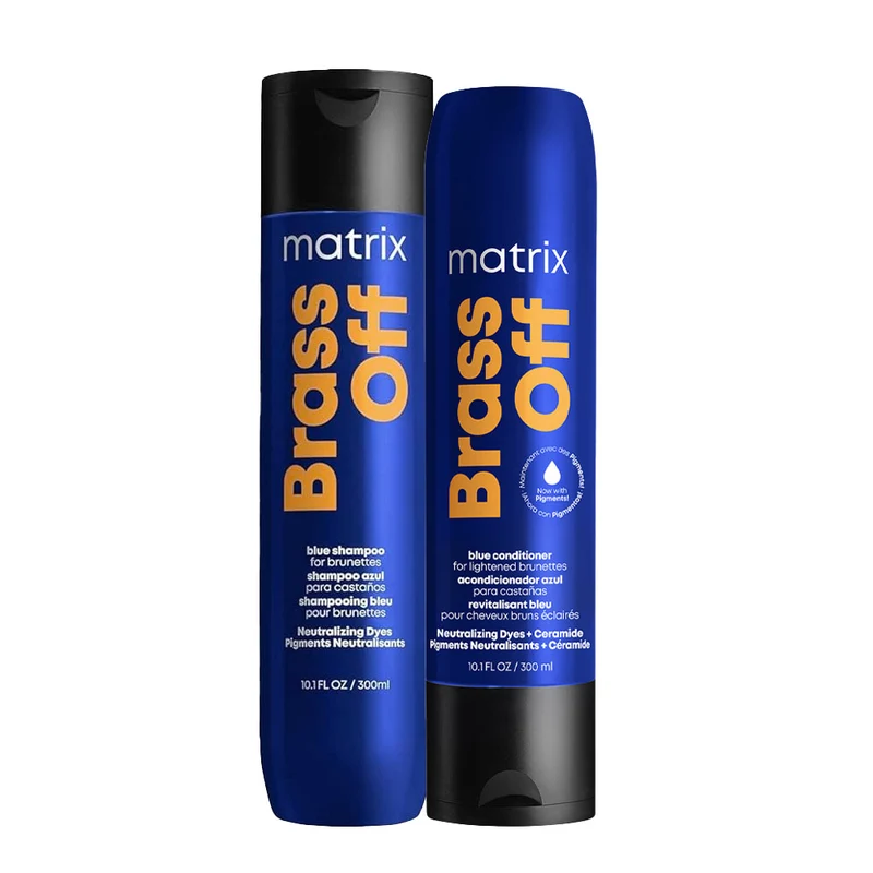 Matrix Haircare Brass Off Shampoo 300ml Blue Conditioner 300ml