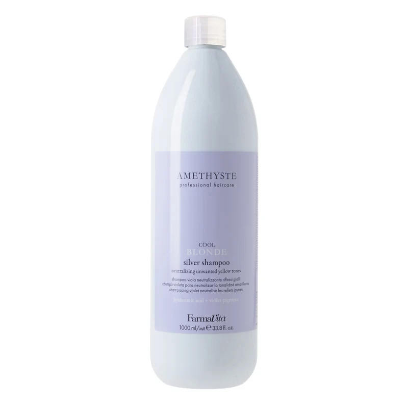 Farmavita Amethyste Blonde Cool Blonde Silver Shampoo 1000ml - shampoo anti giallo