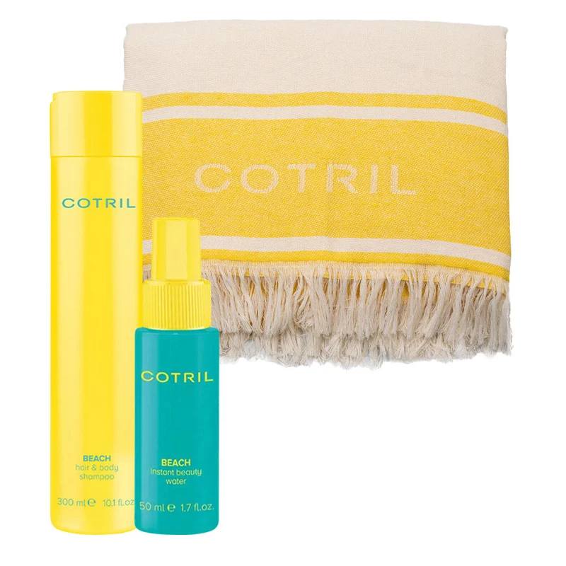 Cotril Beach Hair & Body Shampoo 300ml Instant Beauty Water 50ml Telo Mare OMAGGIO