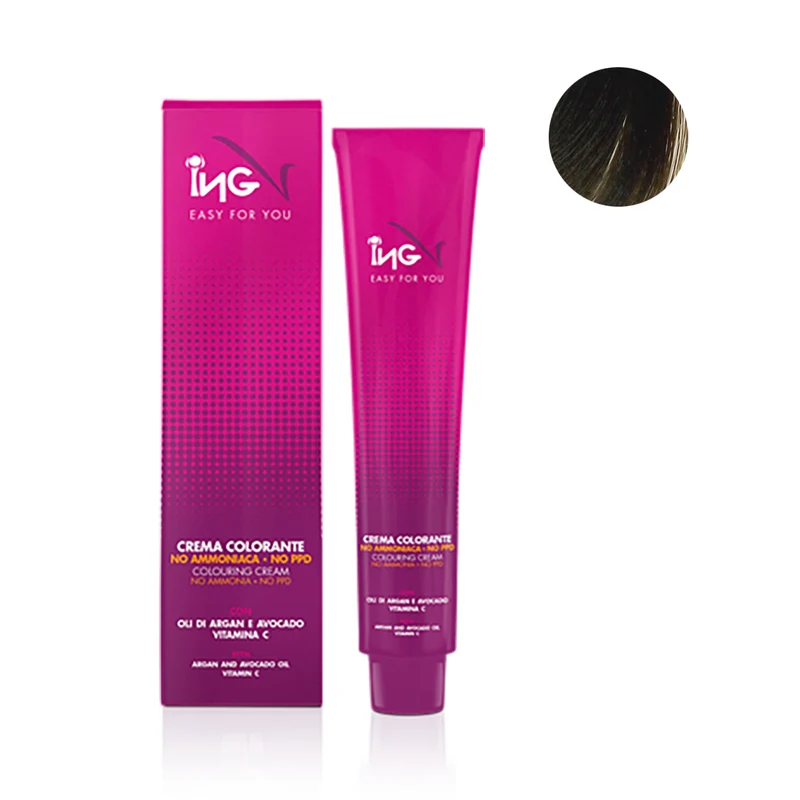 Tintura permanente per capelli ING Color 5 Ammonia Free Vegan 100 ml