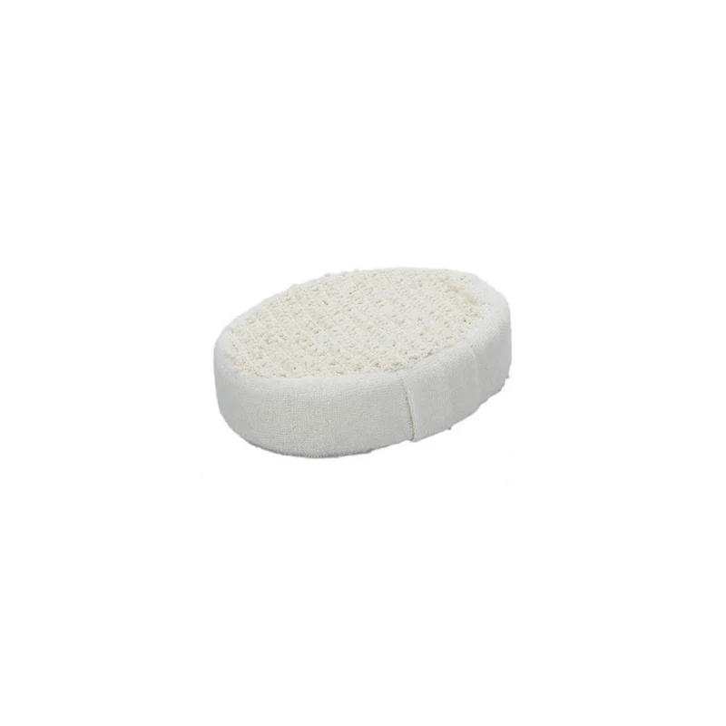 Spugna Corpo Abrasiva in Cotone Ovale con Fascia Passamano